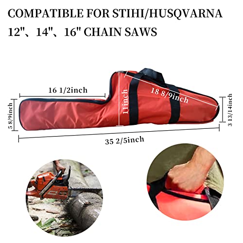 16" Chainsaw Bag Carrying Case, Waterproof Saw Carry Case Compatible for Stihl/Husqvarna photo 7