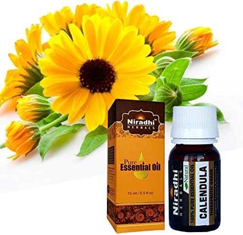 Calendula Oil from Niradhi Herbals : Best Therapeutic Grade Essential Oil-15 ml/0.5 FL OZ