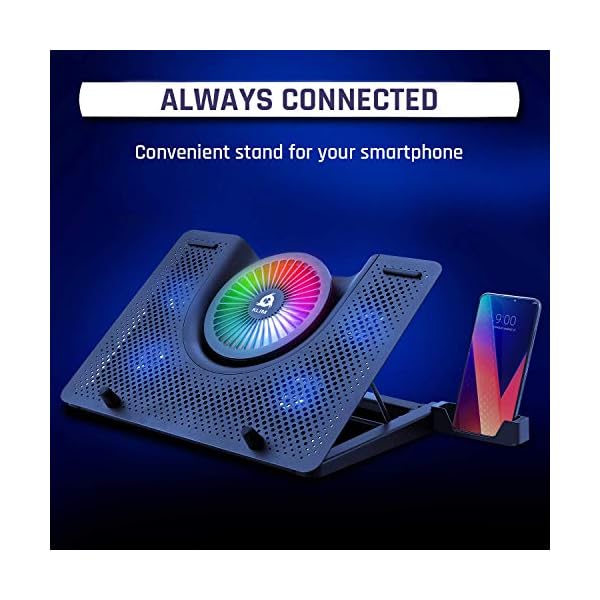 KLIM-Nova-Laptop-Cooling-Stand-with-RGB-backlighting-11-19-Gaming-Laptop-Cooling-Pad-For-Desk-USB-Powered-Fan-with-metal-grid-Stable-And-Silent-Compatible-Mac-And-PS4-NEW-2021 KLIM Nova + Laptop Cooling Stand with RGB backlighting + 11" - 19" + Gaming Laptop Cooling Pad For Desk + USB Powered Fan with metal grid + Stable And Silent + Compatible Mac And PS4 + NEW 2022