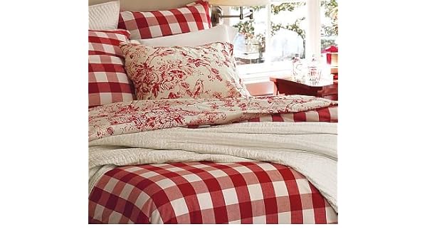 Amazon Com Pottery Barn Buffalo Check Duvet Cover Sham Kitchen