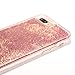 iPhone 7 Plus Case, Toposend Liquid Case Fashion Creative Design Flowing Liquid Floating Luxury Bling Glitter Beads Sparkle with Carved Rhinestone Diamond TPU Bumper for iPhone 7 Plus (Rose Gold)
