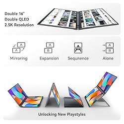 EHOMEWEI Dual Stacked Dual Screen Monitor 2560