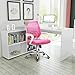 NEO CHAIR Office Chair Computer Desk Chair Gaming - Ergonomic Mid Back Cushion Lumbar Support with Wheels Comfortable Pink Mesh Racing Seat Adjustable Swivel Rolling Home Executive
