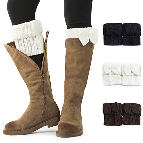 image for Women Boot Knit Cuffs ,Short Crochet Leg Warmers, Variety of Styles Wi