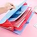 5 Pieces Expanding File Folders with 5 Pockets Plastic Organizer A4 Letter Size Multicolored for School and Office