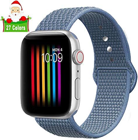 Lesampo Compatible with Apple Watch Band 38mm 40mm 42mm 44mm,Soft Nylon Sport Loop,with Hook and Loop Fastener,Replacement Band Compatible for iWatch Series 4/3/2/1
