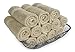 SALBAKOS 100% Turkish Cotton Washcloth Set of 12 13x13 inch | Heirloom Quality | Hotel & Spa Collection | Ultra Soft, Super Absorbent, Washcloth Towels | Made in Turkey (Taupe, 12 Washcloths)