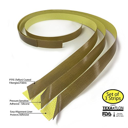 3 Teflon FoodSaver Replacement Strips for Vacuum Sealers - Fits FoodSaver, Rival Seal-A-Meal, Weston, Cabella's and Nesco Models - by TEXAFLON