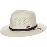 Panama Jack Straw Safari Sun Hat - Vegan Leather Band, UPF 50+ Sun Protection