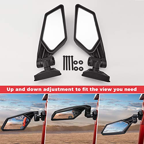 Kemimoto X3 Side Mirrors, Upgraded 360 Degree Adjustment Maverick X3 Side Mirrors Compatible