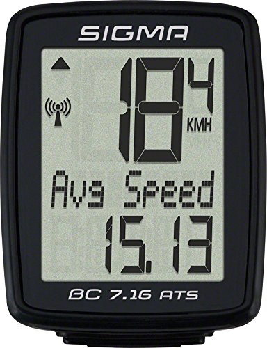 Sigma Sport BC 7.16 Ats Wireless Bicycle Computer, Black