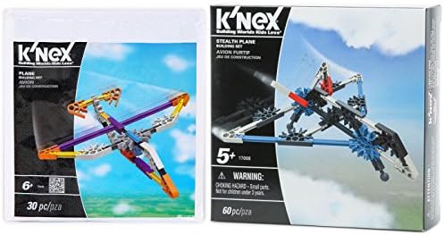 K'NEX Twin Planes 30 pc Bag Building Set &amp; Stealth Plane Box Air 2-Pack construction kits