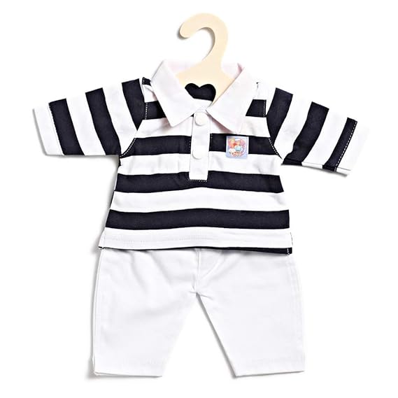 1055 - Heless - Gestreiftes Poloshirt und Jeans, Gr.28-35cm