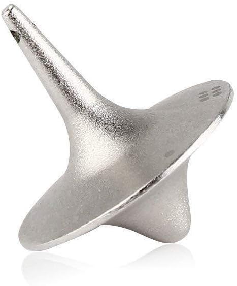 Unique Gift Idea - Spinning Tops Built to Last and Spin Forever -The Perfect Balance Between Performance and Beauty - Zinc Alloy Spinning Top - Can be Used as a Pendant (Silver)