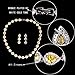 EVER FAITH CZ November Birthstone Elegant Tear Drop Necklace Earrings Bracelet Set Yellow Citrine-Color