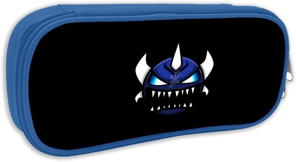 Zhangyanq Geo-met-ry Da-sh Anime Makeup Pouch Durable Students Cool Stationery with Double Zipper for Boys&Girls