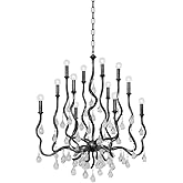 Corbett Lighting Aveline - 12 Light Chandelier-38 Inches Tall and 33.25 Inches Wide-Blackened Silver Leaf Finish -Traditional