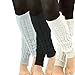 TeeHee 80s Vintage Comfortable Ribbed Cable Knit Leg Warmers for Women 3 pairs (Cable Knit with Rib)