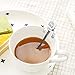 Haishell 4 Pcs Coffee Spoon Stainless Steel Dog Dessert Spoon Drink Spoons Mixing Spoon Milkshake Spoon Tableware Kitchen Supplies,Silver