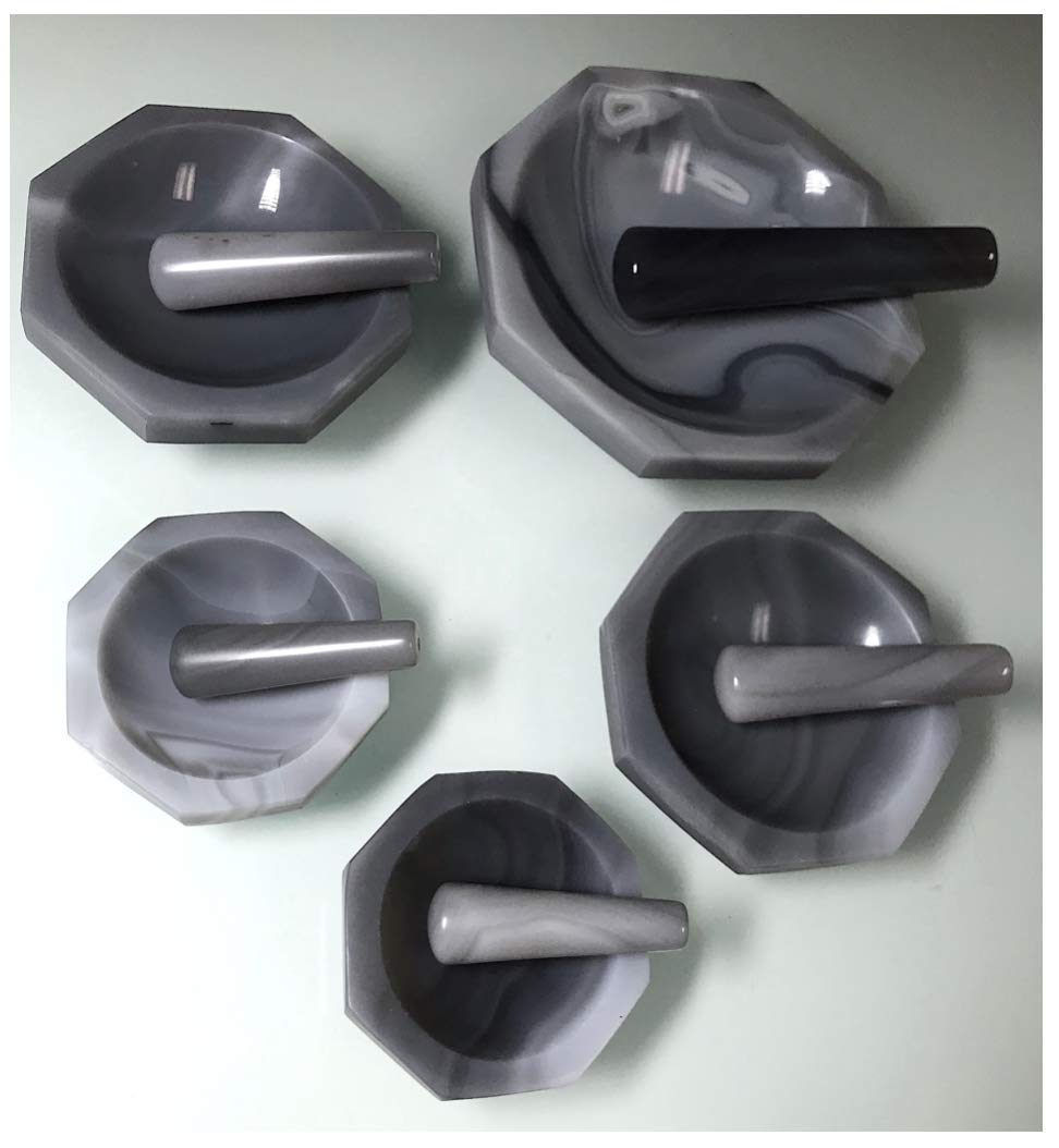 Alpha Nanotech Agate Mortar and Pestle Set (Inner Diameter 70 mm)