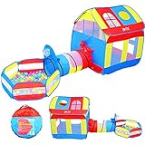 Joyin Toy Pop-up Deluxe Big Play House Play Tent with Tunnel and Pit Ball Pool Playground