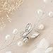 Bridalvenus Bride Wedding Headband Bridal Peal Halo Hair Accessory Headpiece for Women and Girls (Silver)