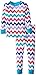New Jammies Little Girls' Toddler Organic Cotton Snuggly Pajamas, Five Waves Chevron, 2T