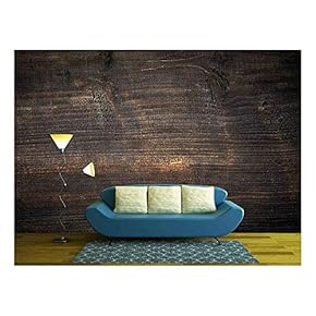 Old Black Painted Wood Background - Removable Wall Mural | Self-Adhesive Large Wallpaper - 66x96 inches