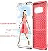ELV Case for Samsung Galaxy S8 Plus - Armor Defender Slim Case for Samsung Galaxy S8 Plus - [Salmon Pink/Gold]