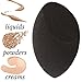 Beauty Junkees Makeup Sponge Blender - Black Contour Makeup Blender Sponge, Liquid Cream Powder Foundation Blending Sponges, Make Up Applicator, Cosmetic Blenders, Wet Dry Beauty Sponge, Latex Free