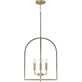 HomePlace Lighting 548841AD Lawson Modern Arched Foyer Light Fixture, 4-Light 240 Total Watts, 21" H x 16" W, Brass