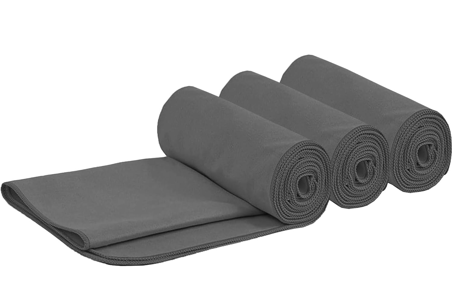 HIDMD Microfibre Sports Towel Mcrofiber Gym Towels for Sweat Swimming Yoga Beach Travel Bath Shower Fitness Exercise Lightweight Camping 40x80cm 3 Pack Grey