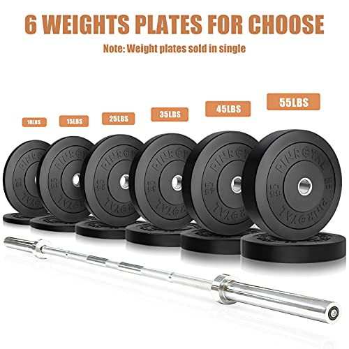 PINROYAL Bumper Plate 25LB, Olympic Weight Plate with 2 inch Stainless