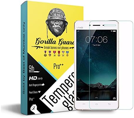 Gorilla guard Pro Series 9H Edge to Edge Ultra Clear Anti Smudge UV Protect Tempered Glass Screen Guard for Vivo Y55, Y55s and Y55L (Transparent)