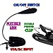 Rechargeable Extra-Bright 4 LED Reading Light with Clip On and 2 Brightness Settings Bundle with USB Cable & UL Certified AC Charger (Black)