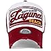 ililily Laguna Beach Vintage Distressed Trucker Hat Snapback Baseball Cap, Red