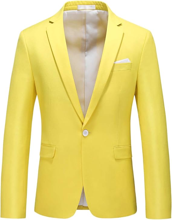MOGU Heren jas met enkele knop revers blazer voor mannen  