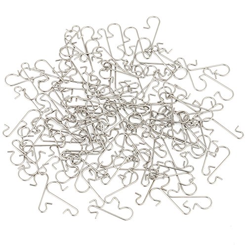 Naler Ornament Hooks Stainless Steel S-Shaped Hangers for Christmas Decorations 120 Pack