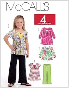 Amazon.com: McCall's Patterns M5794 Children's/Girls' Tops, Dresses ...