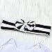 Newborn 4pcs Set Outfit Striped Hoodie with Romper Jumpsuit+ Striped Long Pants and Hat (70(0-3M), Long sleeve)
