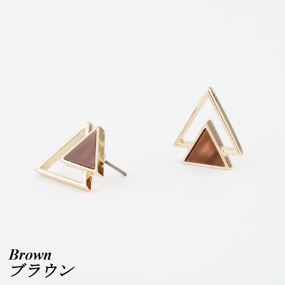 Amazon Co Jp ノーブランド品 ピアス イヤリング 2タイプ アクセサリー アクセ レディース 三角 三角ピアス 三角イヤリング トライアングル 服 ファッション小物