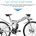 CLIENSY 26 Inch Electric Bike, 350W Folding Ebike with Removable 36V 8AH Lithium Battery for Adults, 21 Speed Shifter (White)thumb 3