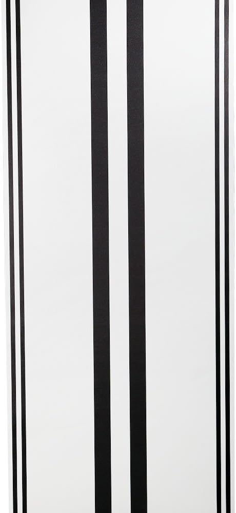 Esta White & Black Wallpaper Roll - Washable - Home Flat Striped Design - 114420