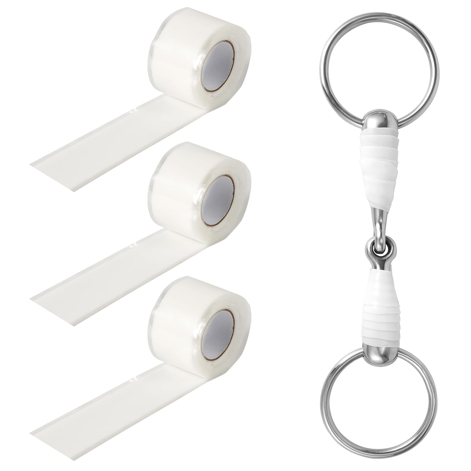 NQEUEPN 3 Rolls Horse Bit Wrap Tape, Elastic Horse Bit Guards Protector Bandage for Equines Equestrian, Silicone Horse Bit Accessories Protection for Horses Bit Care Supplies
