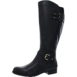 Naturalizer Womens Jackie Wide Calf Black Leather