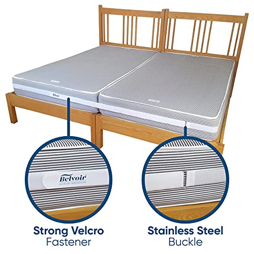 Bed Bridge Mattress Belt Strap Joiner - 33ft Mattress Belt Converter Kit to Convert Twin Beds into King, Twin XL to King - Strong, Lightweight, Easy to use Bed Doubling System & Bed Gap Filler