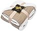 Cable Knit Sherpa Throws, Reversible Super Soft Sherpa Sweater Blanket Warm Cozy for Couch Bed 60x50 Latte By Catalonia