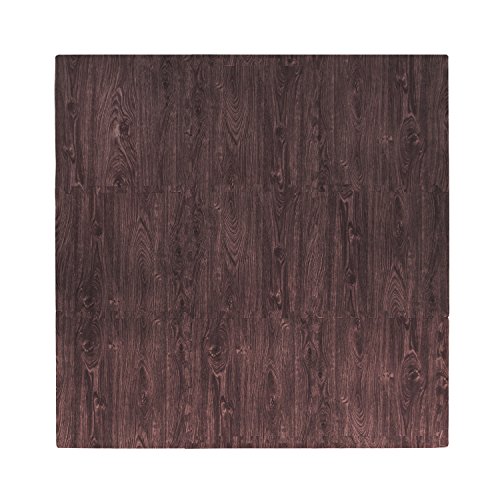 Tadpoles 9 Piece Playmat Set, Cherry, Wood Grain, 18 Inch