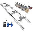 9FT 2.7M Milling Rail Guide Stystem Professional Aluminum Chainsaw Rail Mill Guide System Set Reinforced Timber Ladder Chainsaw Track Mill Rail System for Wood Lumber Board Cutting Reinforce Trees