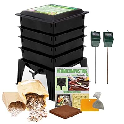Worm Factory 360 Composting Bin + Moisture and pH Testing Meter Worm Farm Kit